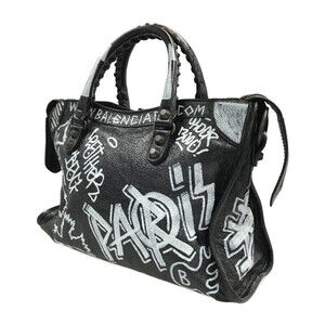 Balenciaga Graffiti City Classic shoulder lambskin bag